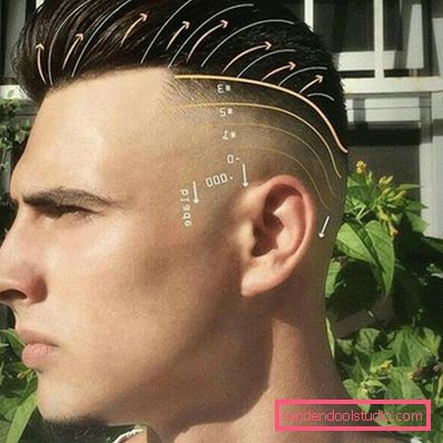 Undercut haircut mannlig teknologi