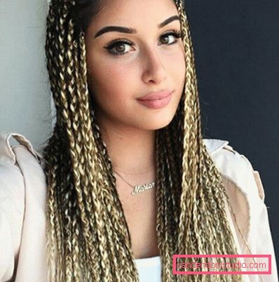 Afro pigtails med tråd
