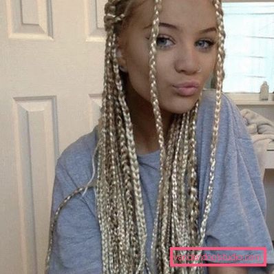 Afro pigtails med tråd