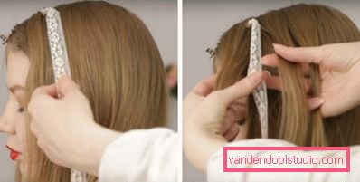 Openwork flett med tape trinn for trinn