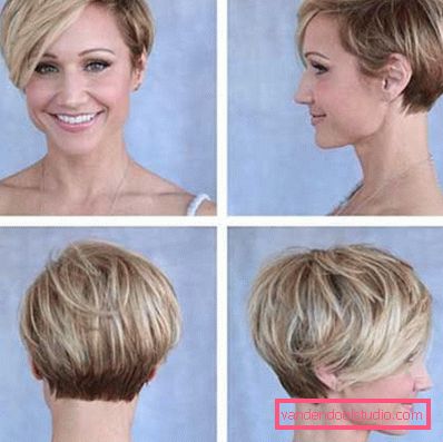 haircut kaskade for kort hår