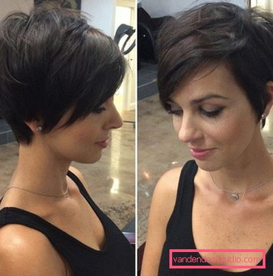 haircut kaskade for kort hår