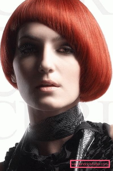 haircut sesson med bangs foto