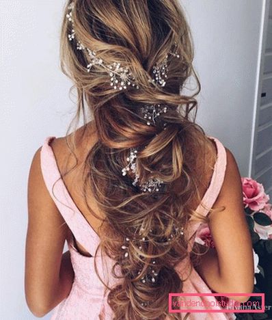 Bryllup frisyrer med lang diadem
