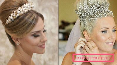 Bryllup frisyrer med diadem for langt hår