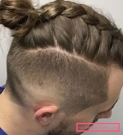 Lange menns frisyrer med barberte templer Menns lange hårklipp og frisyrer