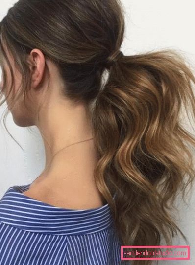 Foxtail hårklipp Spektakulær haircut fox tail på lang og middels hår