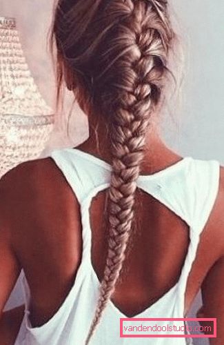 Foxtail hårklipp Spektakulær haircut fox tail på lang og middels hår