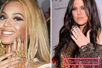 Krom på neglene Biense og Chloe Kardashian Krom på neglene Biense og Chloe Kardashian