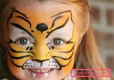 barnas katt sminke på Halloween barnas katt sminke på Halloween