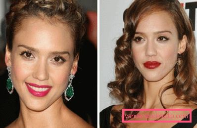 Jessica Alba med Berry Lipstick Jessica Alba med Berry Lipstick
