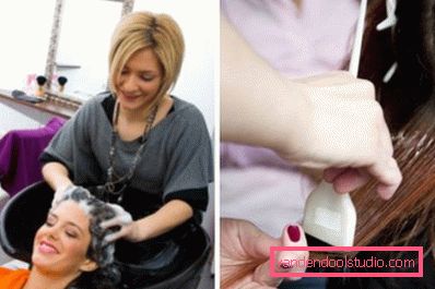 shampooing og påføring av sammensetningen shampooing og påføring av sammensetningen