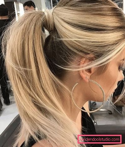 Vakker og fasjonabel haircut stige for langt hår