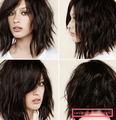 Hårklippet ravete (shag) shaggy Vakker og trendy haircut sheggi for middels hår