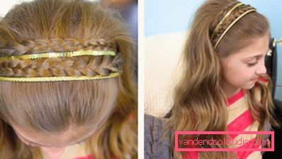 Vakre frisyrer for jenter med en kant med egne hender - bilde