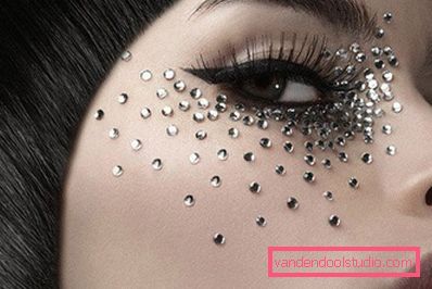 uvanlig sminke med rhinestones uvanlig sminke med rhinestones