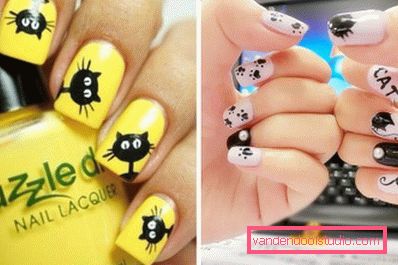 Neyl design med katt til Halloween Neyl design med katt til Halloween