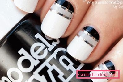 svart og hvit nagel kunst svart og hvit nagel kunst