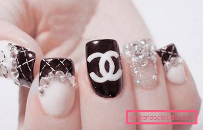 manikyr med rhinestones manikyr med rhinestones