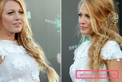 Blake Lovely i en hvit kjole Blake Lovely i en hvit kjole