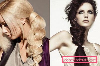 blond og brunett med en hale blond og brunett med en hale