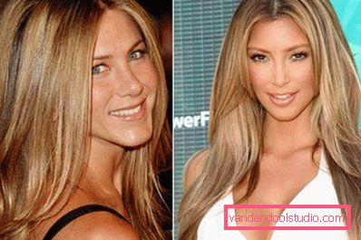 Kim Kardashan og Jennifer Aniston etter bronding Kim Kardashan og Jennifer Aniston etter bronding