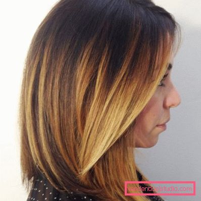 Ombre for mørkt hår - 250 bilder