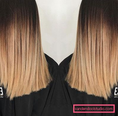 Ombre for mørkt hår - 250 bilder