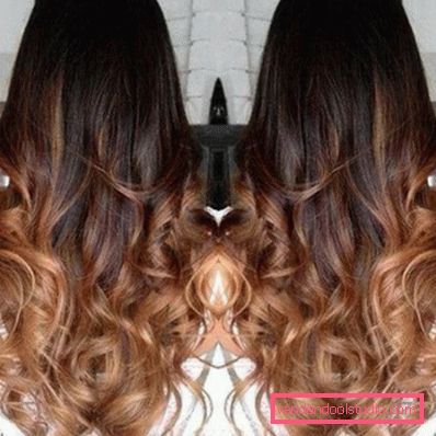 Ombre for mørkt hår - 250 bilder