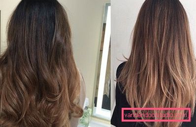 Ombre for mørkt hår - 250 bilder