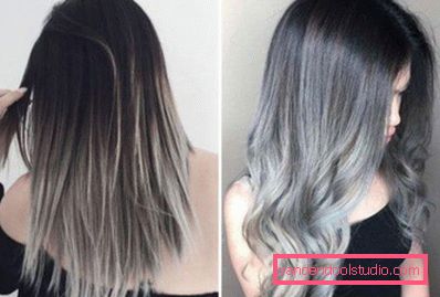 Ombre for mørkt hår - 250 bilder
