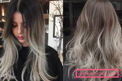 Ombre for mørkt hår - 250 bilder