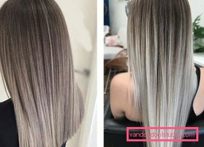 Ombre for mørkt hår - 250 bilder