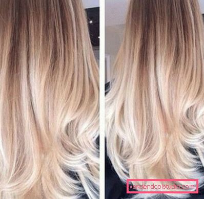 Ombre for mørkt hår - 250 bilder