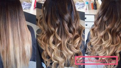 Ombre for mørkt hår - 250 bilder