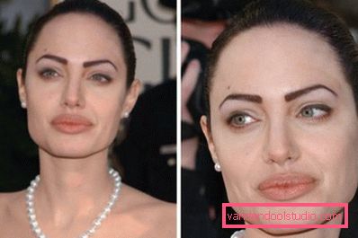 fryktelig tatovering øyenbryn Angelina Jolie fryktelig tatovering øyenbryn Angelina Jolie
