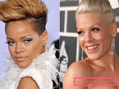 Riana og rosa med mohawk Riana og rosa med mohawk