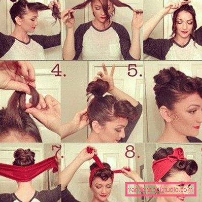 pin-up frisyre med bandasje pin-up frisyre med bandasje