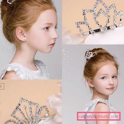 Frisyrer med tiara for jenter - topp 10 styling med krone