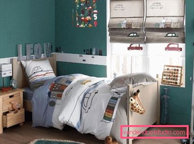 En interessant design av et barnerom for en gutt i ulike aldre.