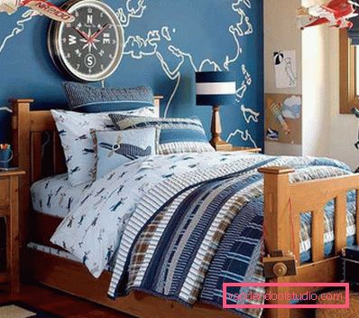 En interessant design av et barnerom for en gutt i ulike aldre.