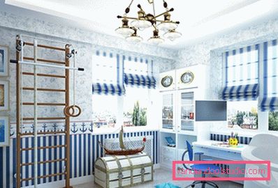 En interessant design av et barnerom for en gutt i ulike aldre.