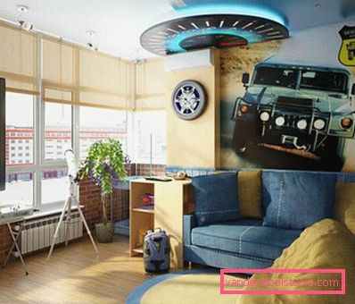 En interessant design av et barnerom for en gutt i ulike aldre.