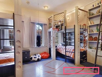 En interessant design av et barnerom for en gutt i ulike aldre.