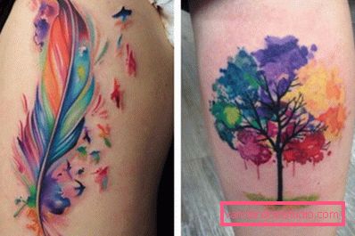 Lyse farger i akvarell tatovering Lyse farger i akvarell tatovering