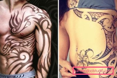 variasjoner av mannlige og kvinnelige tatoveringer