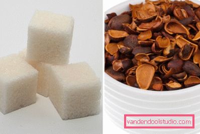 Sukker og skjell fra pinjekjerner Sukker og skjell fra pinjekjerner