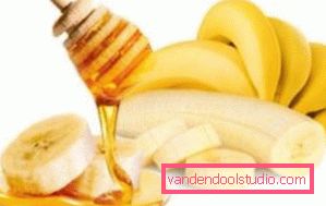 maske for tørt hår med honning og banan Tørr hår restaurering med masker
